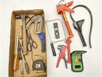 Assorted Tools: Saw, Hammer, Stapler, Wrench
