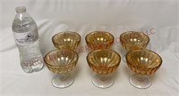 Imperial Glass Smooth Rays Sherbets ~ Set of 6