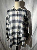 New levi's relaxed flannel button shirt sz med