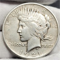 1921 Peace Silver Dollar XF Key Date