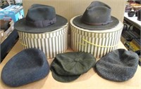 Vintage Men's Hats & Hat Boxes