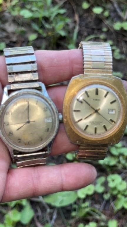 2 vintage timex watches