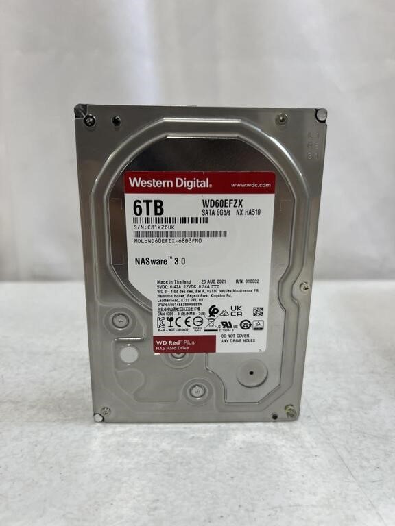 WESTERN DIGITAL 6TB HARD DRIVE UNTESTED