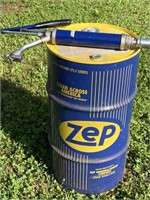 20 GALLON METAL DRUM WITH HAND PUMP