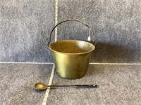 Old Metal Bucket with Spoon