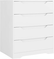 HOSTACK Modern 4 Drawer Dresser  White
