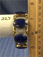 Brass and lapis bracelet        (g 22)