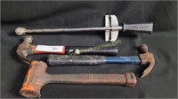 2 Hammers, 1 Mallet & 1 Torque Wrench