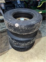 (3) LT 245/75R16 Tires & Rims (2 Match)