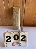 Ohio Locomotive crane metal thermometer