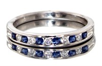 Brilliant Sapphire & Lab Diamond Band