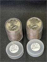 (2) JFK HALF DOLLAR ROLLS - 1991P, 1995P