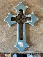 20" Wood & Metal Decorative Cross