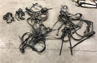 Set of Black Leather Horse Harness w/