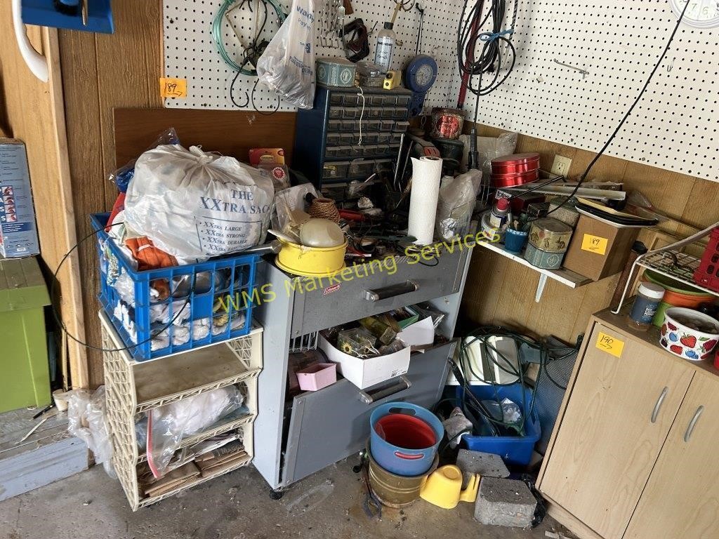 Garage Corner Contents - Organizer,