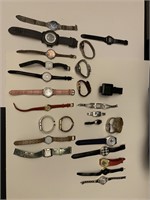 Watch lot of 26 Watches Guess fossil sharp