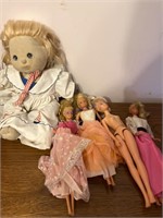 Antique doll and Barbie dolls