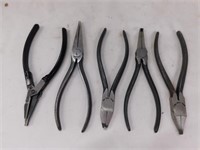 5 pair of specialty telephone repairman's tools,