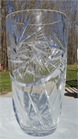 Huge Pinwheel Crystal Vase