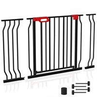 E9141 Extra Wide Metal Baby Gate, Black
