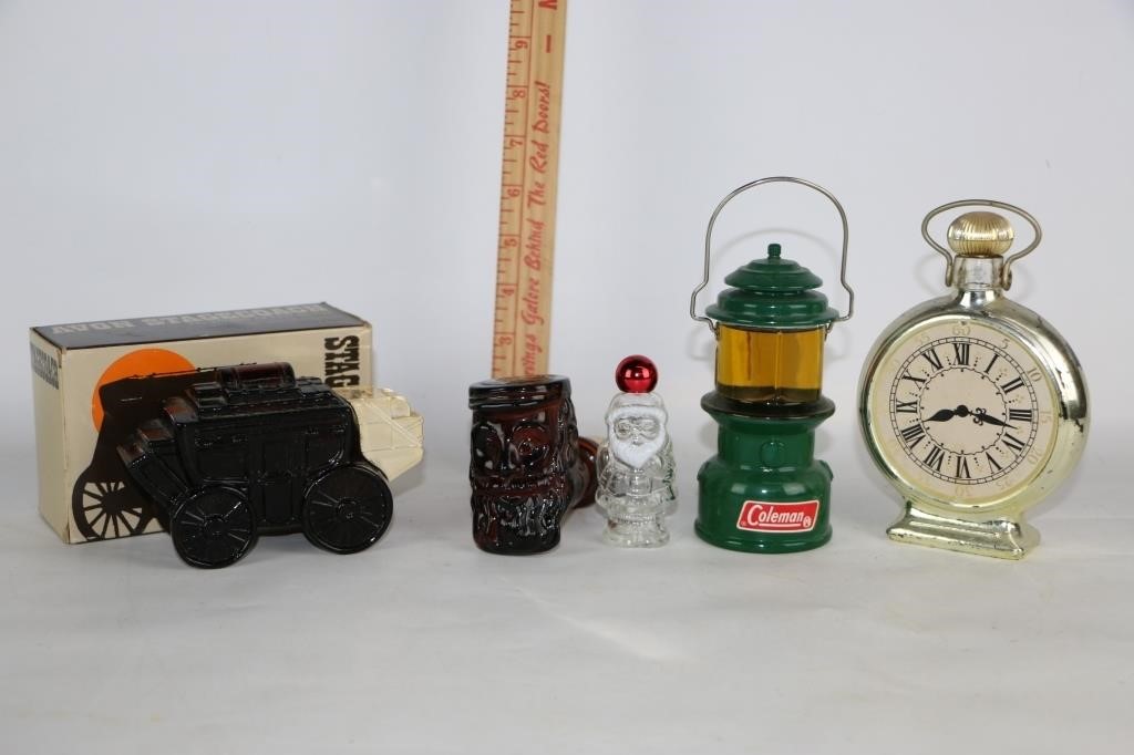 Avon Bottles-Stagecoach, Lantern, Skull & More