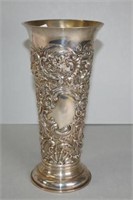Victorian sterling silver vase