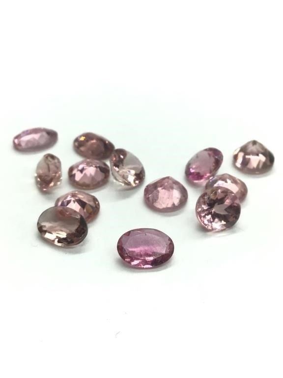 Pink tourmaline gemstones