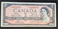 1954 Bank of Canada REPLACEMENT $2 Bank Note