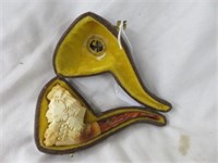 VINTAGE CAO CARVED BLOCK MEERSCHAUM PIPE