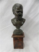 BRONZE STATUE OF CRYING BABY 10.5"T