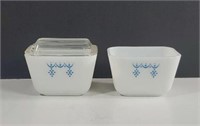 Vintage Pyrex 501-B Blue Snowflake