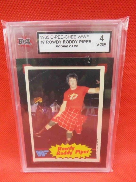 1985 OPC Roddy Piper WWF Wrestling Graded Rookie