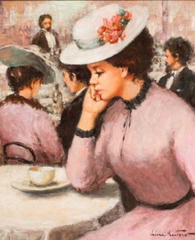 Victorian Tea Time, Painting by Juan Montoro.