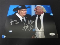 Ric Flair Jim Ross signed 8x10 photo JSA COA