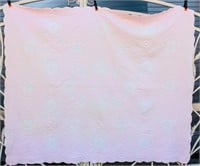 Vintage Pink Floral Hand Sewn Quilt