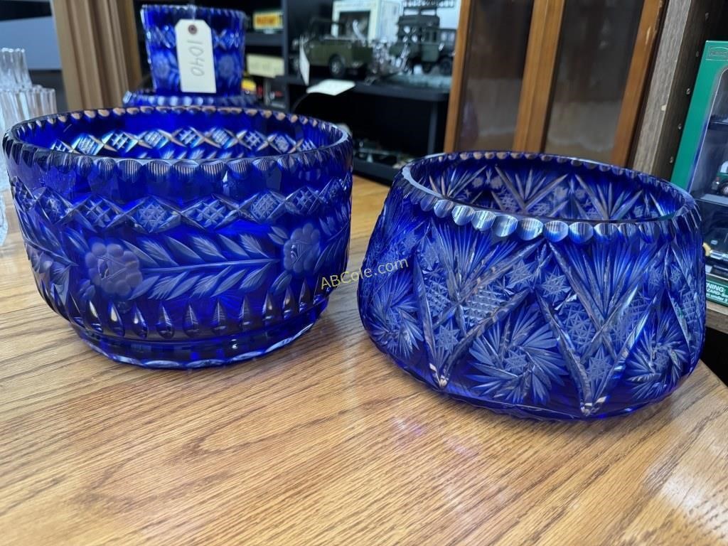 2- Bohemian lead crystal bowls