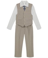 Van Heusen Boys' 4-Piece Formal Suit Set, Vest, Pa