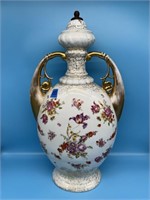 Vintage Porcelain Double Handle Urn / Vase