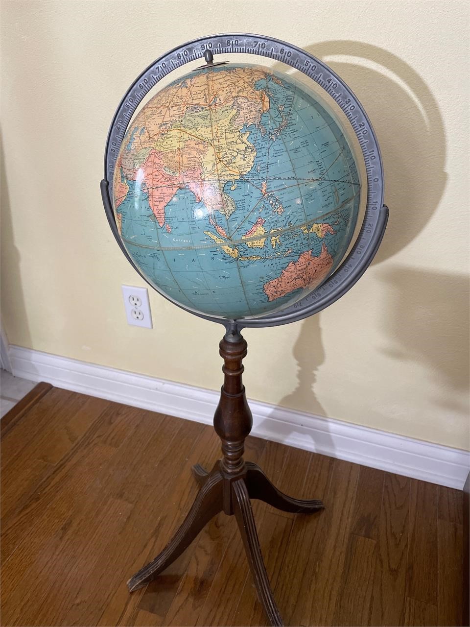 Antique standing globe