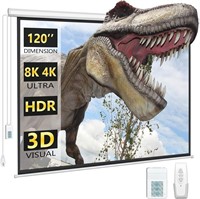 Electric Projector Screen with Remote 120 inch