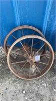 2- 21" Iron Wheels