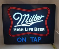 High Life on tap lighted sign sign