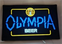 Olympia beer lighted sign 22x14"