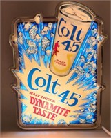 Colt forty five malt liquor lighted sign 11x16