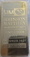 Johnson Matthey 10 ounce Bar