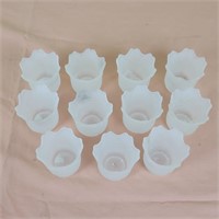 Frosted Glass Candleholders 2?"T