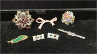 Vintage Costume Jewelry Rhinstone & Pearls