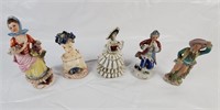 Occupied Japan Porcelain Figures/ Some Chipped