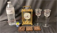 Dunhaven W German Clock, Stemware & More!