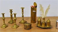 Group Seven Decorative Brass Items
